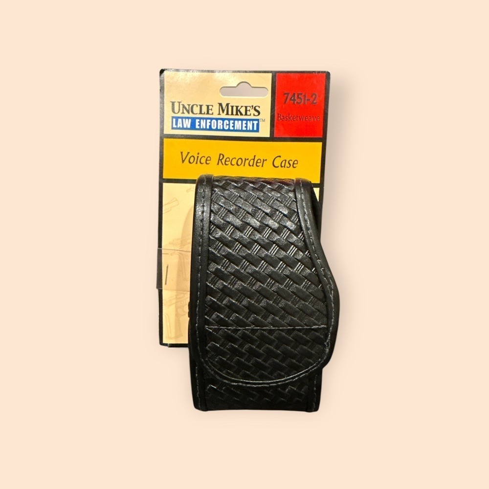 Thirty (31) NWT Law Enforcement Black Basketweave Voice Recorder Cases
